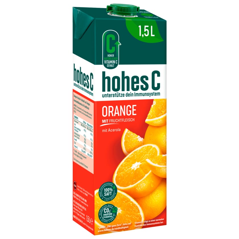 Hohes C Orange mit Fruchtfleisch 1,5l